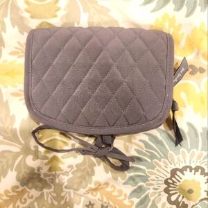 Vera Bradley gray quilted jewelry accessory case